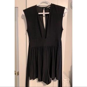 Lulus - State of Play Black Romper - Size XS